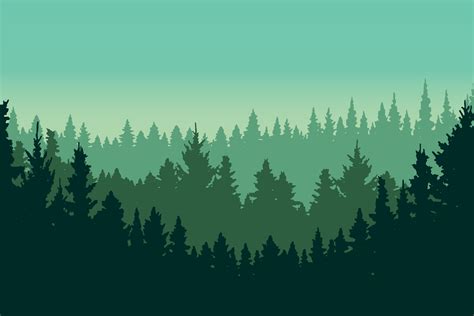 Pine Forest Silhouette Vector Graphic by sabavector · Creative Fabrica