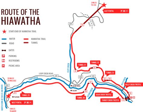 Route of the Hiawatha (Official Website) > The Trail > Trail Maps