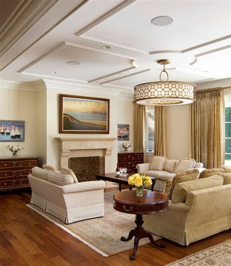 Living room with graceful and understated ceiling and lovely soothing ...