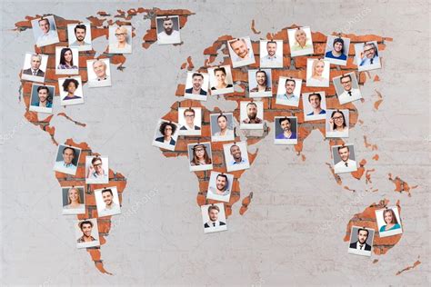 World map with different people — Stock Photo © gstockstudio #96248884