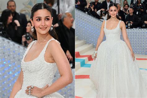 Met Gala 2023 Alia Bhatt wearing a white gown on red carpet flaunted her fairy look pictures ...