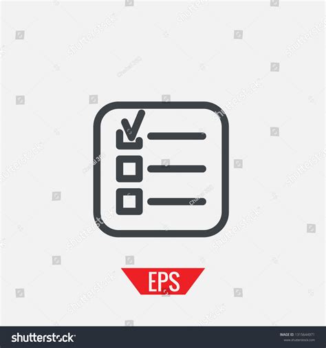 Checklist Box Ticked Vector Icon Stock Vector (Royalty Free) 1315644971 | Shutterstock