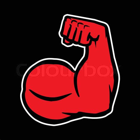 Strong Bodybuilder Biceps Flex Arm ... | Stock vector | Colourbox