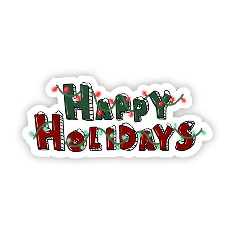 Happy Holidays Sticker | Christmas stickers printable, Holiday stickers, Christmas stickers