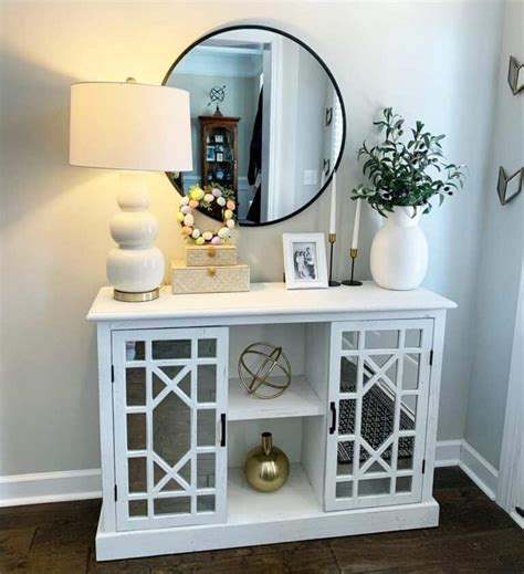 Entryway With White Farmhouse Sideboard - Soul & Lane