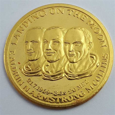 United States - Medal 'Apollo 11 - Landing on the Moon' 1969 - Gold ...