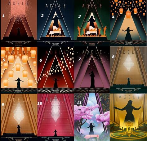 ADELE Tour Posters from her 2022/2023 Las Vegas residency ...Pyramids ...