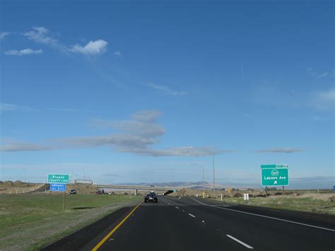 California @ AARoads - Northbound Interstate 5 in Fresno County