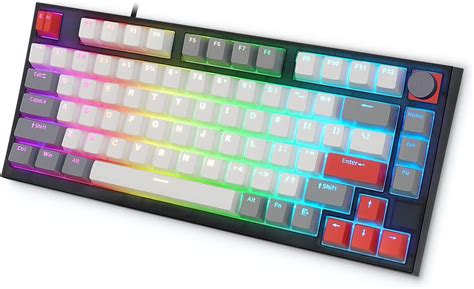 SKYLOONG GK75 Gaming Keyboard 75% Keyboard RGB Double Shot PBT Keycaps ...