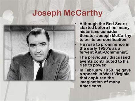 Joseph McCarthy and the Red Scare