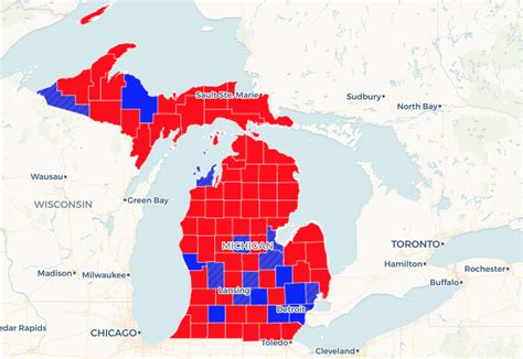 Michigan Election Results By County Map