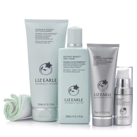 Liz Earle 4 Piece Supercharged Skincare Collection - QVC UK