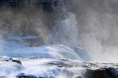 Rhine Falls Winter Switzerland Rhine River Stock Photos, Pictures ...