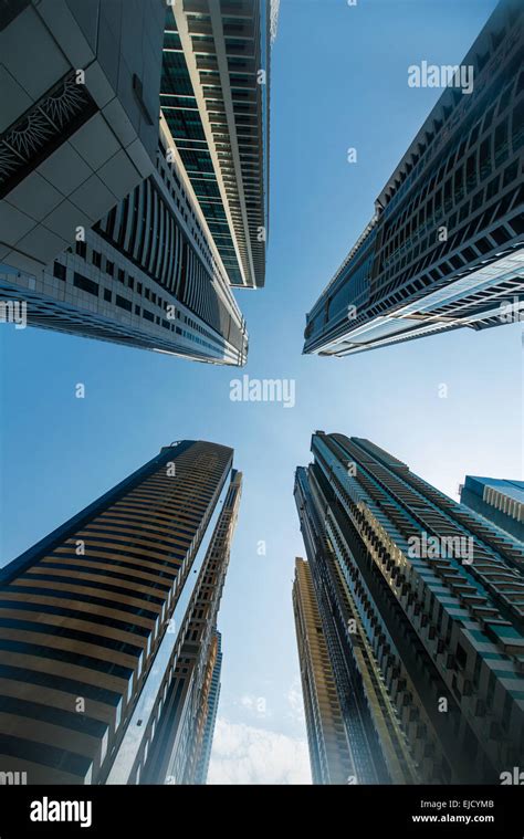 Tall Dubai Marina skyscrapers in UAE Stock Photo - Alamy