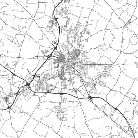 Hagerstown, Maryland - Area Map - Light - HEBSTREITS Sketches | Area map, Hagerstown, Map