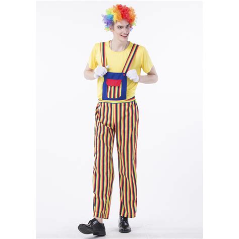 Men's Funny Circus Clown Suits Set Adult Costume N14768