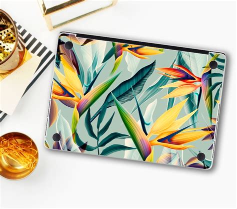 Colorful Tropical Floral Laptop Skin Macbook Air 13 Macbook | Etsy