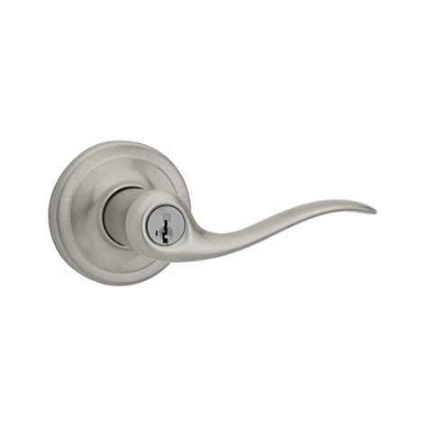 Kwikset Tustin Satin Nickel Entry Door Lever Featuring SmartKey Security-740TNL 15 SMT 6AL RCS ...