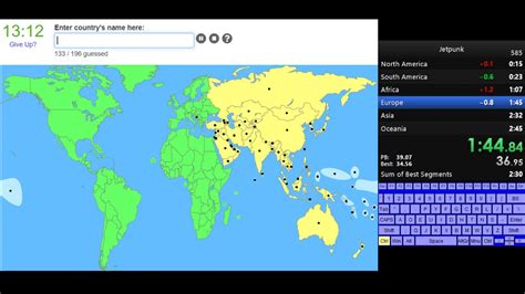 Countries Of The World Empty Map Jetpunk Quiz