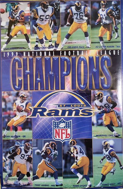 1999 National Football League Champions - St. Louis Rams (Winner of ...