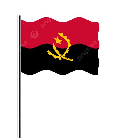 Bandeira De Angola Com Mastro PNG , Bandeira De Angola Com Mastro PNG ...