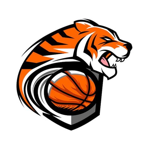 Premium Vector | Basketball Tiger Team Logo