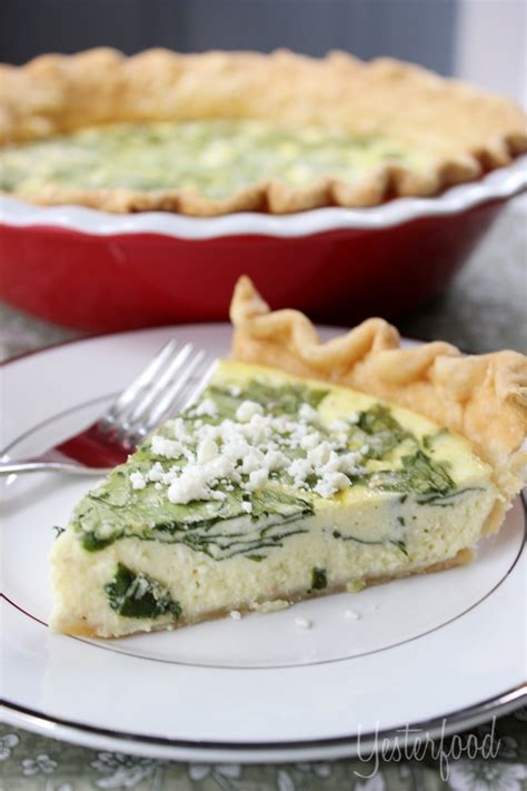 Yesterfood : Spinach Cream Cheese Quiche