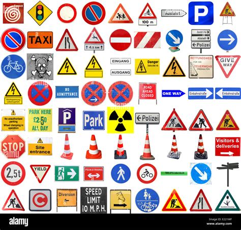 Set of European signs Stock Photo - Alamy