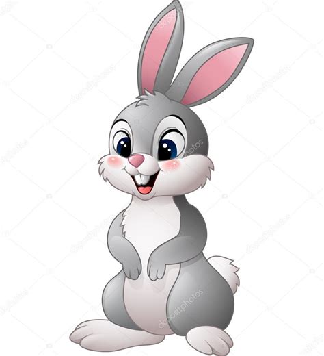 Cute littile bunny isolated on white background Stock Illustration by ...