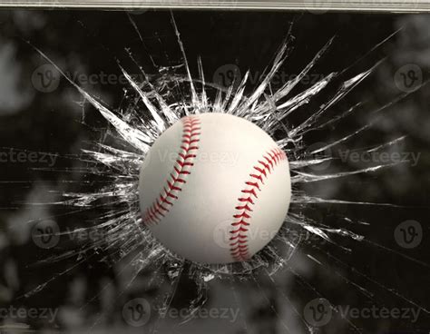 Baseball through broken window 10149996 Stock Photo at Vecteezy