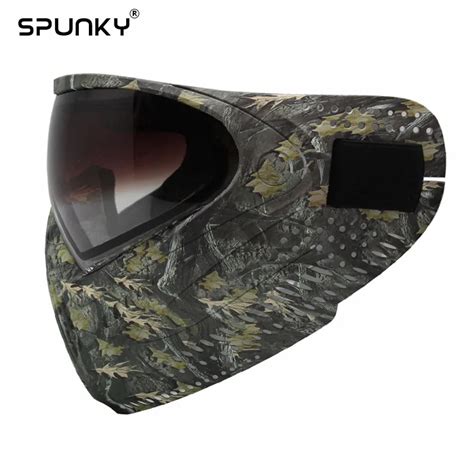 GREAT Leaves Camo Tactical PAINTBALL MASK Airsoft Mask with DYE I4 Thermal Lens-in Paintball ...