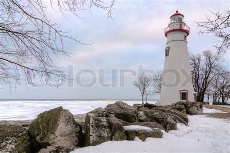 The historic Marblehead Lighthouse in ... | Stock image | Colourbox