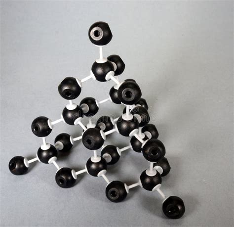 Molecule Model of Diamond Crystal Showing the Bond between the Carbon Atoms Stock Image - Image ...