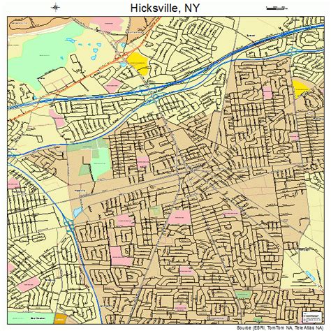 Hicksville New York Street Map 3634374