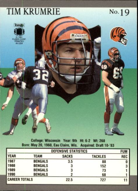 1991 (BENGALS) Ultra #19 Tim Krumrie | eBay