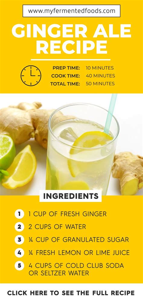 How to Make Ginger Ale [Homemade Recipe] - My Fermented Foods | Recipe | Ginger ale recipe ...