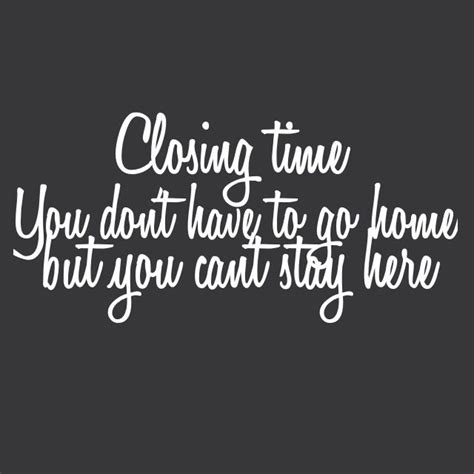 Closing Time Lyrics