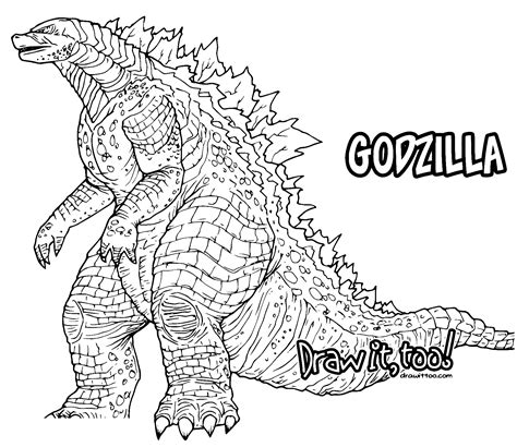 Godzilla And Coloring Pages