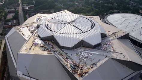 watch atlanta's soon-to-be-open mercedes-benz stadium roof close in this time lapse