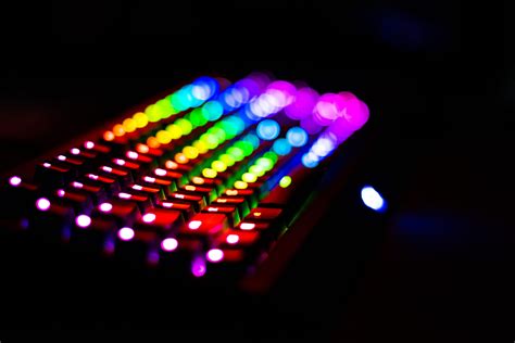 #rgb #light #night #keyboard #desk #colors #spectrum #5K #wallpaper # ...