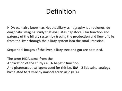 What Is A Hida Scan Used For - slideshare