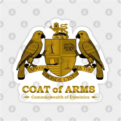 Dominica Coat of arms Black - Dominica Coat Of Arms - Magnet | TeePublic