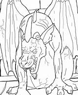 Gargoyle Downloadable Coloring Page  Etsy sketch template