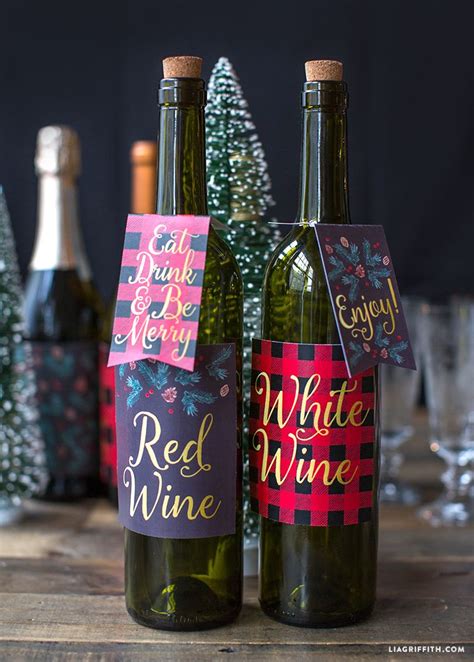 Printable Christmas Wine Bottle Labels Gorgeous Christmas, Christmas In ...