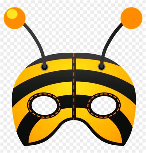 Mask Bee Costume Mardi Gras Halloween - Printable Bee Mask Template ...