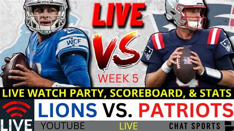 Lions vs. Patriots Live Streaming Scoreboard, Play-By-Play, Game Audio & Highlights | NFL Week 5 ...