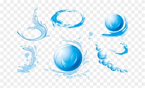 Drawn Water Droplets Vector Water - Water Design, HD Png Download ...