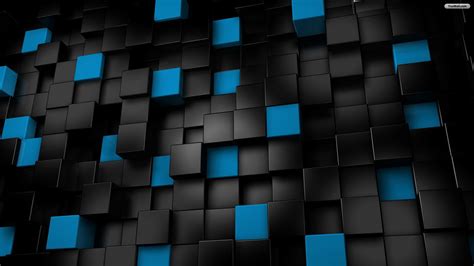 Blue and black blocks HD wallpaper | Wallpaper Flare