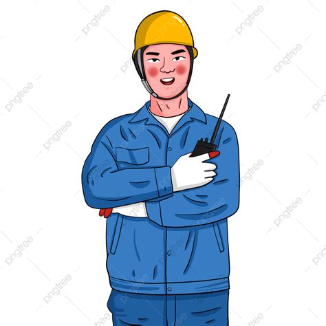 Desenho Original De Mão Desenhada De Trabalhadores Da Construção Que ...