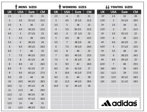 Shoe size chart kids, Adidas shoes, Nike shoes size chart